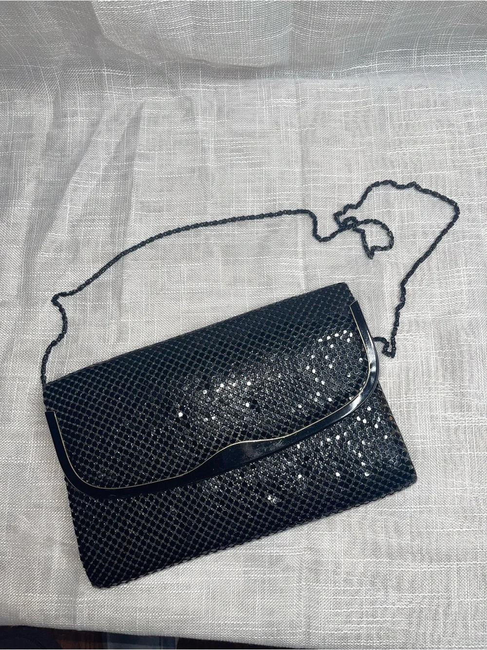 Vintage Jotta 70-80’s Aluminum Mesh Black Evening Bag